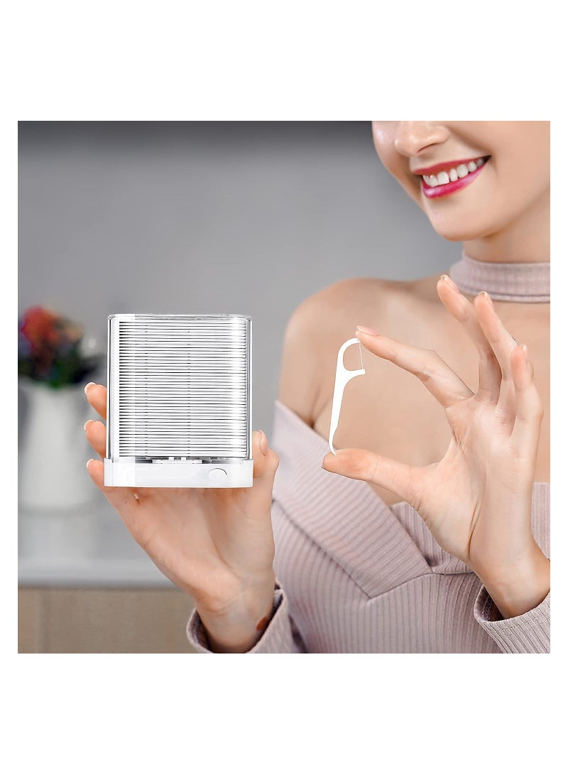 KASTWAVE Dental Floss Picks, Pop up Flossers Holder White Dispenser, Adult Flossing Sticks 88 Count, No Fragrance Smell, Sealed Storage, Cleaning Teeth More Hygienic  - Image 2
