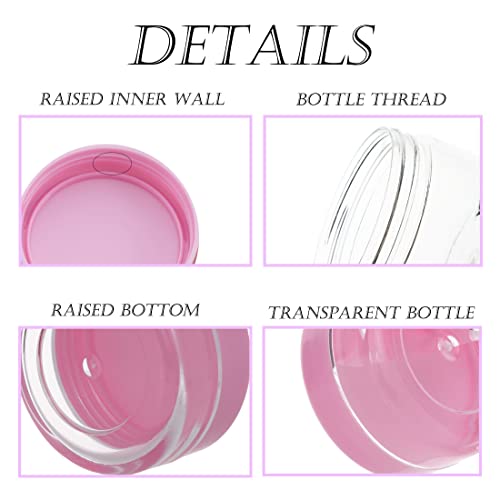 ZEJIA 10 Gram Sample Containers, 20 Count Cosmetic Containers with Lids, Refillable Empty Sample Jars, Small Plastic Containers with Lids (Pink) - Image 2