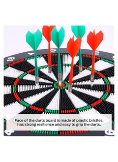 Y&D Safety Dart Board Set, 16.3 Inch Soft Rubber Board, Game with 6 Tip Darts and Rotating Number Ring, Suitable for Kids Adults, Office Home  - Image 4