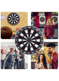 Y&D Safety Dart Board Set, 16.3 Inch Soft Rubber Board, Game with 6 Tip Darts and Rotating Number Ring, Suitable for Kids Adults, Office Home  - Image 3