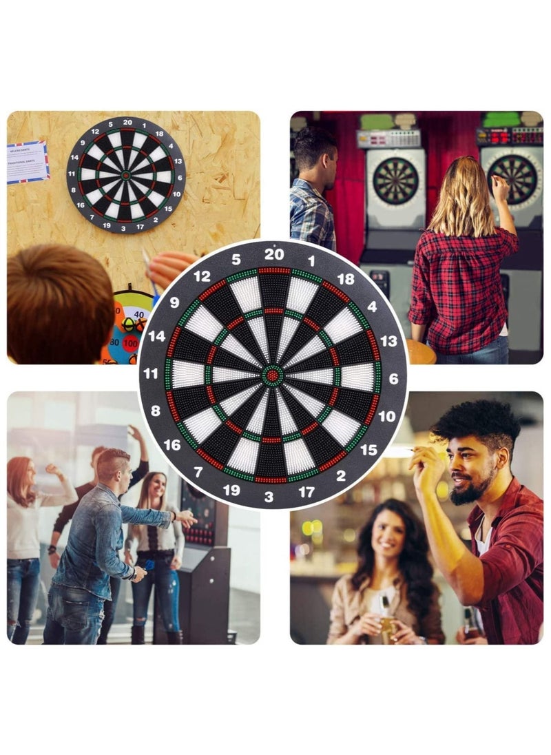 Y&D - Safety Dart Board Set, 16.3 Inch Soft Rubber Board, Game with 6 Tip Darts and Rotating Number Ring, Suitable for Kids Adults, Office Home - Image 1