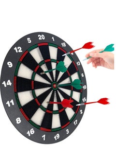 Y&D Safety Dart Board Set, 16.3 Inch Soft Rubber Board, Game with 6 Tip Darts and Rotating Number Ring, Suitable for Kids Adults, Office Home  - Image 1