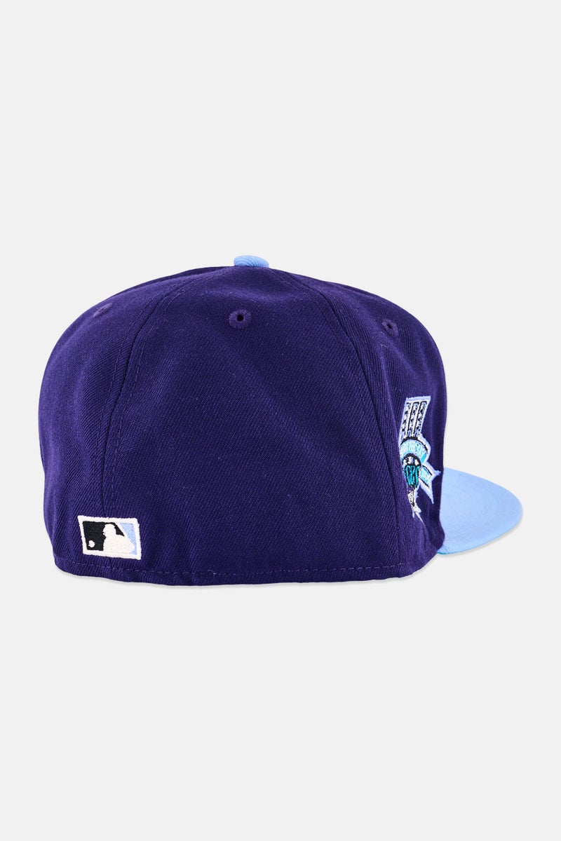 New Era x MLB Men Cleveland Indians Fitted Cap, Purple - Image 2