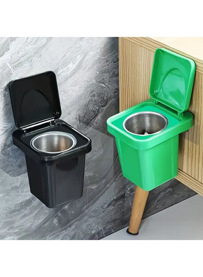 Green Wall Mounted Ashtray With Lid Anti Flying Ash Toilet Cigarette Holder Perfect Gift - Image 3