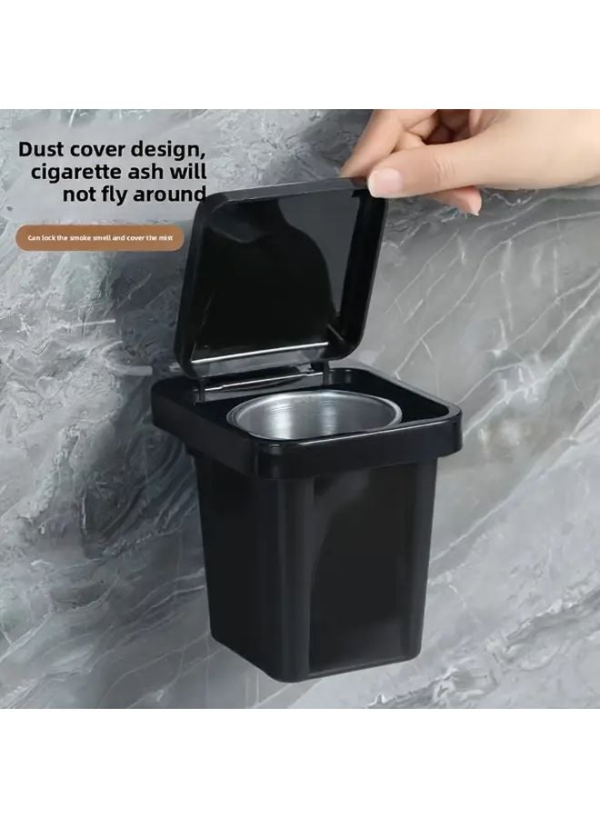 Green Wall Mounted Ashtray With Lid Anti Flying Ash Toilet Cigarette Holder Perfect Gift - Image 5