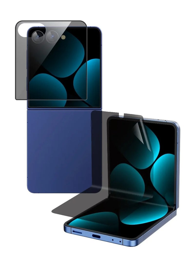 GREEN LION Screen Protector Pack For Samsung Galaxy Z Flip 7 /  Anti-Scratch / Ultra Thin / Anti Peeping / Flexible Film - Black - Image 1