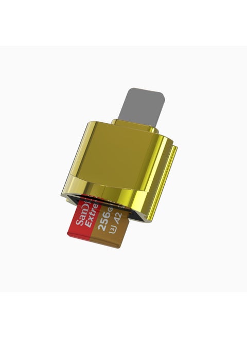 Type-C Android TF Card ReaderSuitable for PING fruit portable card reader-gold [with hanging chain color bag] Suitable for PING fruit portable card reader-gold [with hanging chain color bag]