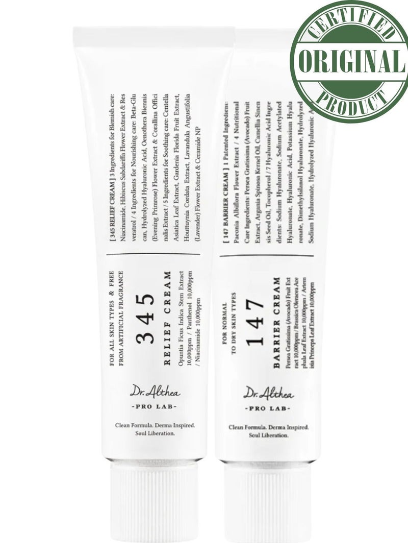 Dr.althea Redness, Sensitivity & Irritation Rescue Duo – Soothing Barrier Repair for Calm, Hydrated Skin – Dr. Althea 345 Relief Cream & 147 Barrier Cream - Image 1