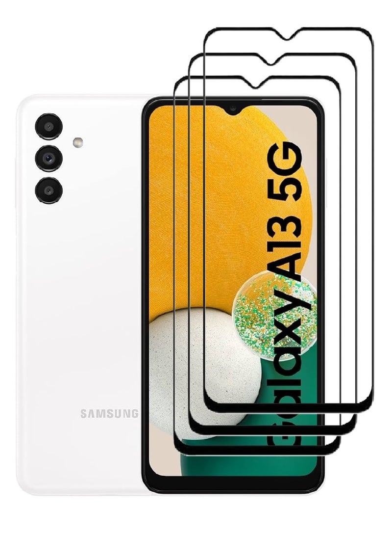 AINA 3 Pieces Tempered Glass Screen Protector 5D Designed For Samsung Galaxy A13 5G Full Glue Edge to Edge Full Screen Coverage And Bubble Free - Image 1