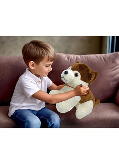 Toto Toys Plush Puppy With Ty Eyes- Black & Brown Size 35  - Image 4