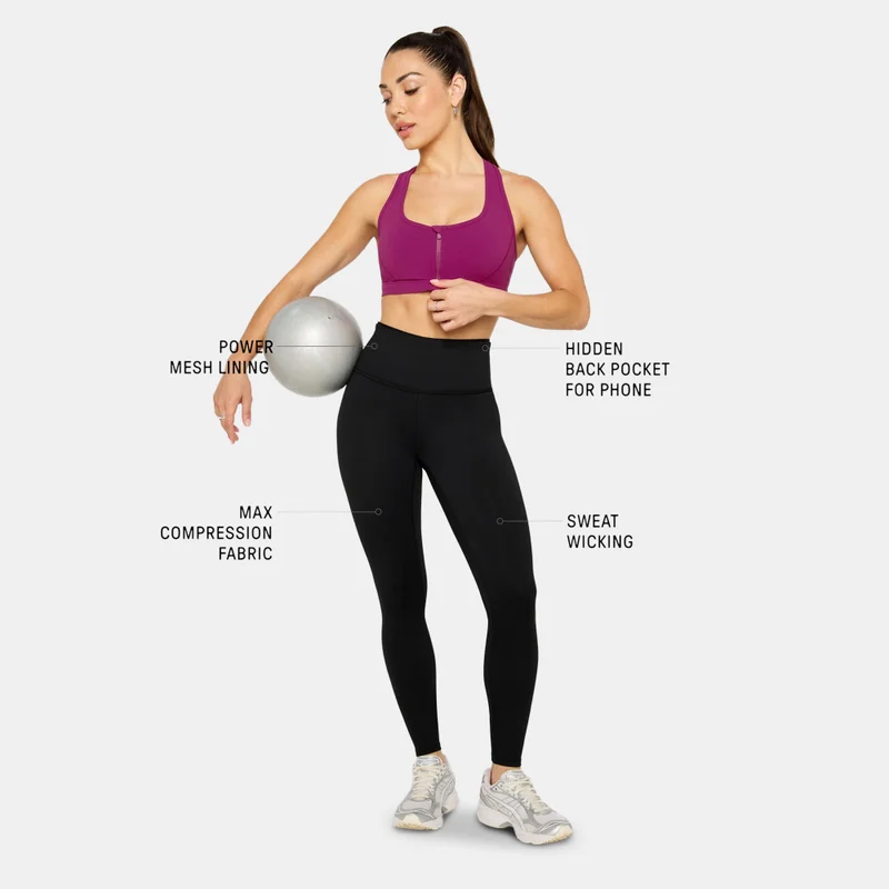 Fabletics Black Women's Boost PowerHold Training Leggings for Women | Best Price UAE