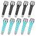 Jerify 10 Pieces Plastic Toy Microphone Set 57 Inches Fake Plastic Microphone Toy Pretend Play Karaoke Props for Boys Girls Christmas Halloween Birthday Party Gift Supplies Black and Blue Colors - Image 4