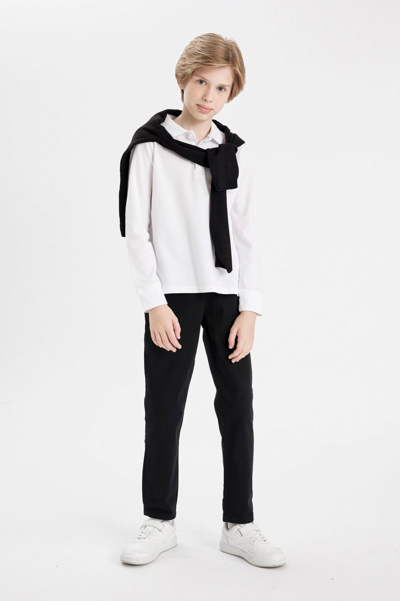 ديفاكتو بنطلون مدرسة جبردين اولادي أسود مستقيم الساق - Image 5