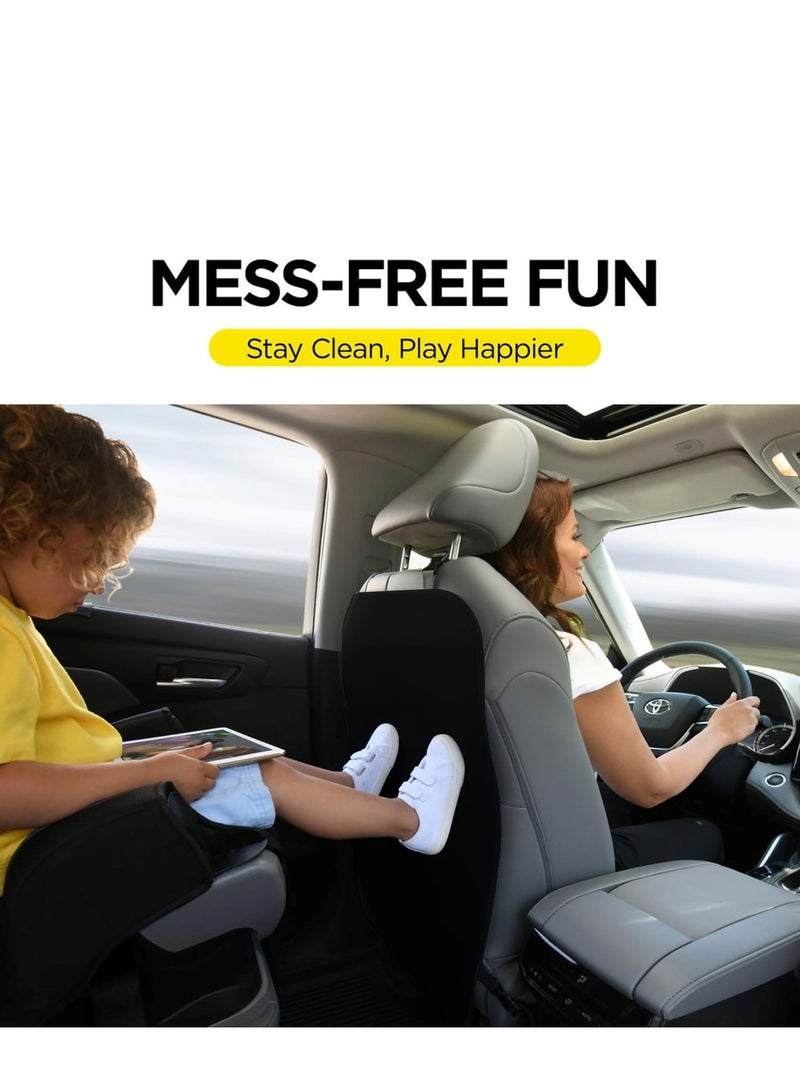 Back Seat Cover for Kids 2 Pack Large Waterproof Kick Mats Backseat Protector Durable Car Seat Back Protectors for Vehicles to Protect From Dirt Mud & Scratches - Image 2