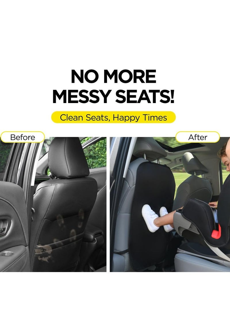Back Seat Cover for Kids 2 Pack Large Waterproof Kick Mats Backseat Protector Durable Car Seat Back Protectors for Vehicles to Protect From Dirt Mud & Scratches - Image 3