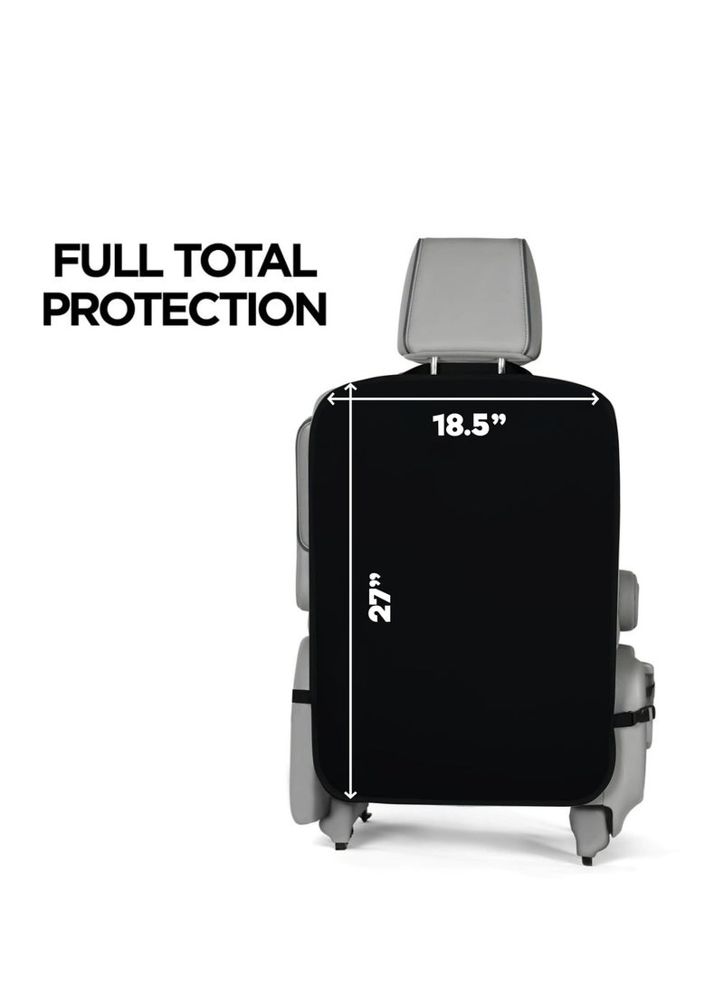 Back Seat Cover for Kids 2 Pack Large Waterproof Kick Mats Backseat Protector Durable Car Seat Back Protectors for Vehicles to Protect From Dirt Mud & Scratches - Image 4