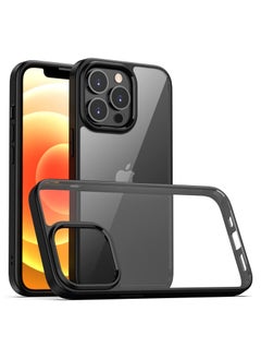 Case Compatible With iPhone 11 Pro Max (6.5 Inch), Clear Case Shockproof Hard PC +Soft Silicone [Not Yellowing] Transparent Protective Slim Case Phone (Black