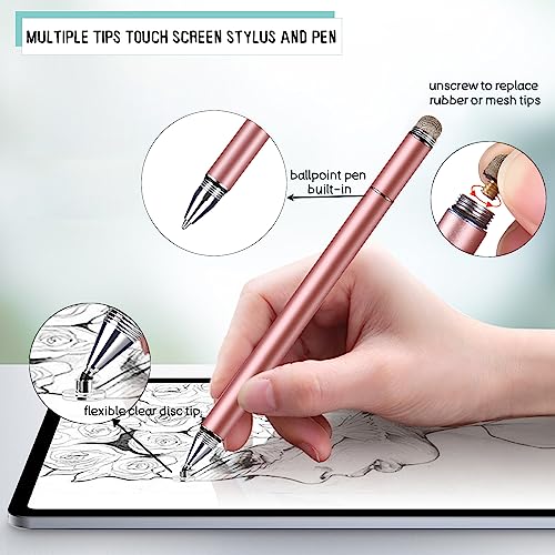 Penyeah Diamond Stylus Pen for iPad, Multi-Tips Capacitive Stylist Pens for Touch Screens, Universal for Apple iPhone/Ipad/Android/Microsoft/Surface Laptop Tablet - Rose Gold - Image 3