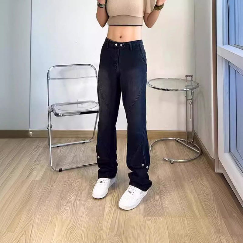 Unisex Classic Denim Jeans Loose Fit Daily Outdoor Wear - Image 4