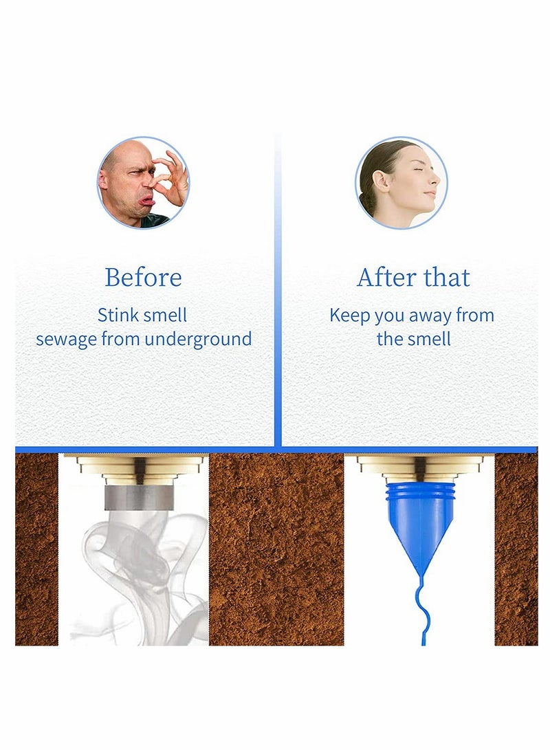 Excefore Drain Backflow Preventer, 2 Pcs Floor Drain Strainer Mesh Drain Cover, Round Lid Silicone Core Toilet Anti-odor Taste Inner Core Sealing Ring（Silicone & Stainless Steel) - Image 4