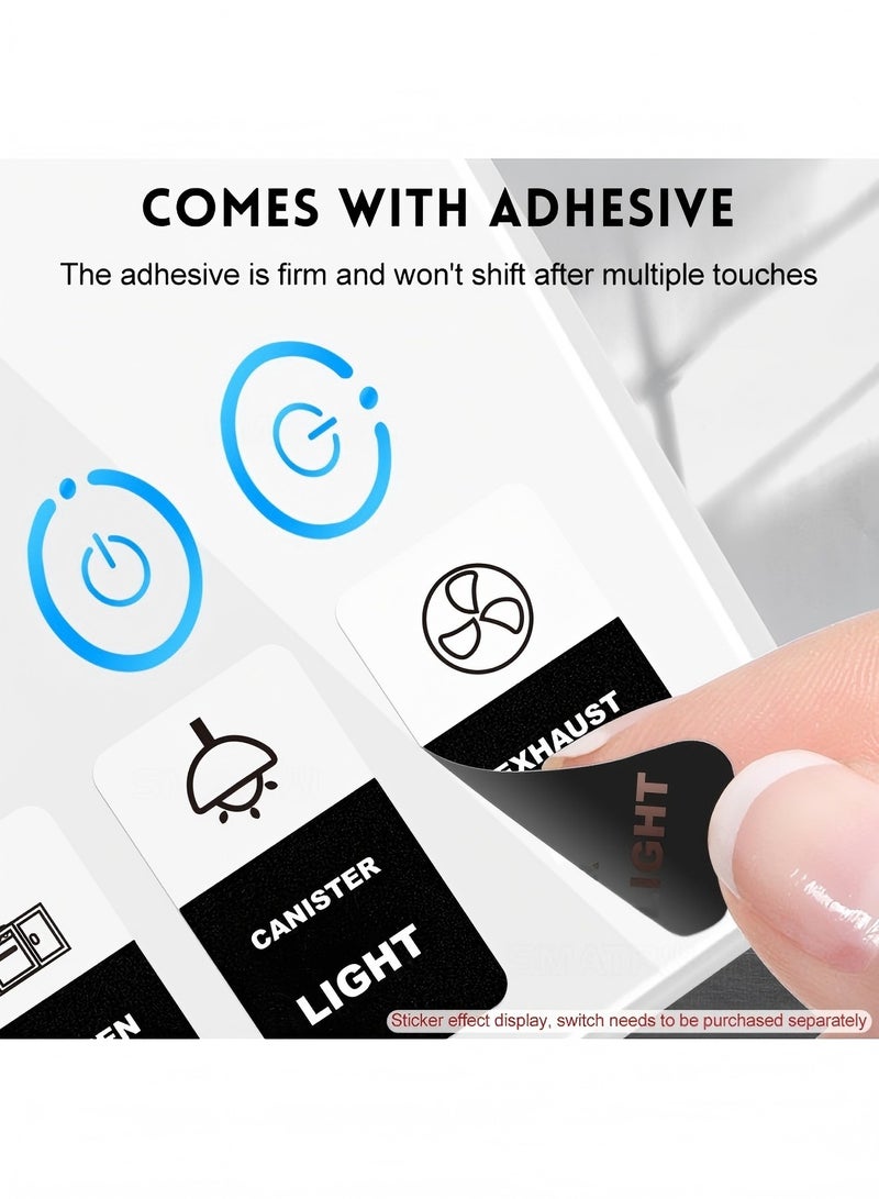 Beauenty Household appliances logo stickers Touch switch English icon stickers Text label button wall stickers - Image 3