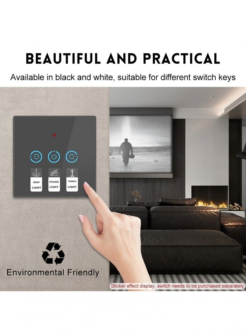 Beauenty Household appliances logo stickers Touch switch English icon stickers Text label button wall stickers - Image 4