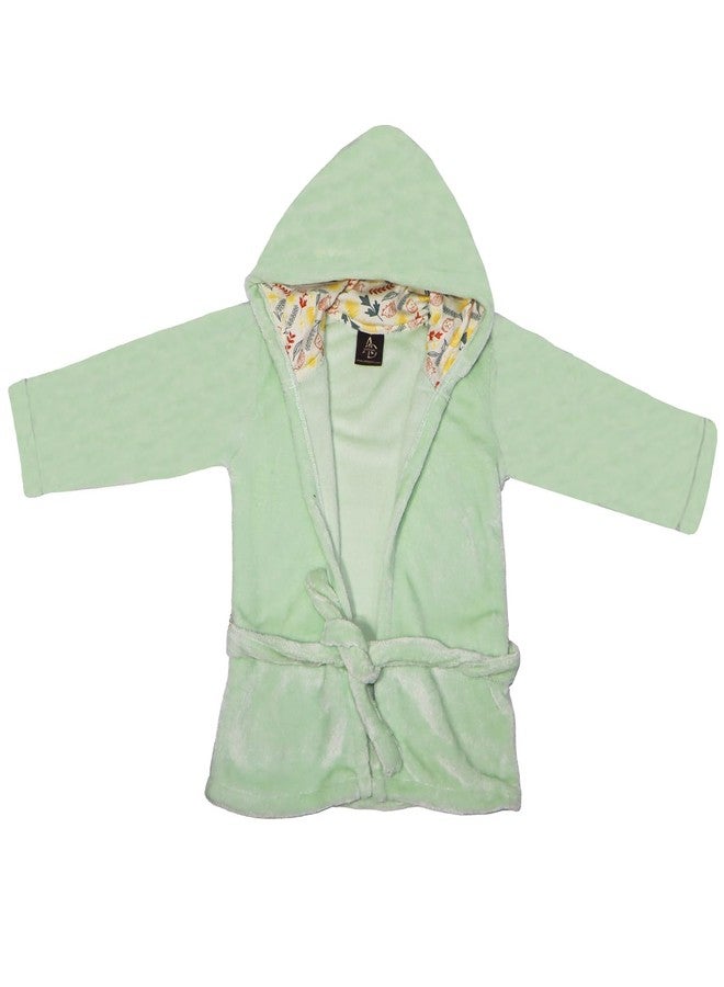 Adhigams Baby Stylish Bath Robe, Towel, Wrapper | Unisex Bath Wrap for Baby boy and Girl (2-4 Years) (Green) - Image 1