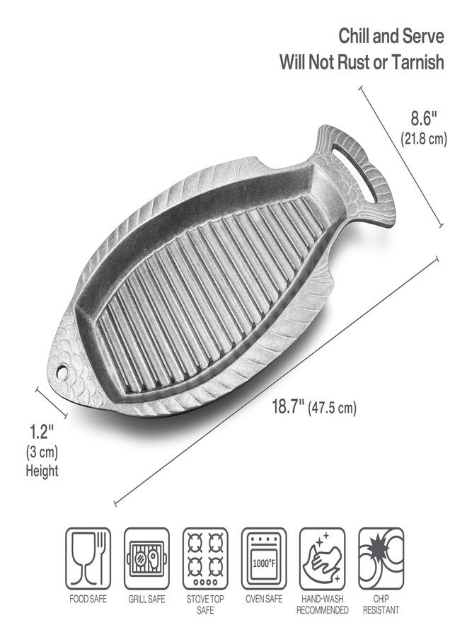 ويلتون أرميتال مقلاة شواء ويلتون أرميتال جورميه جريل وير، للسمك، مقاس 18.5 بوصة × 8.5 بوصة - - Image 2