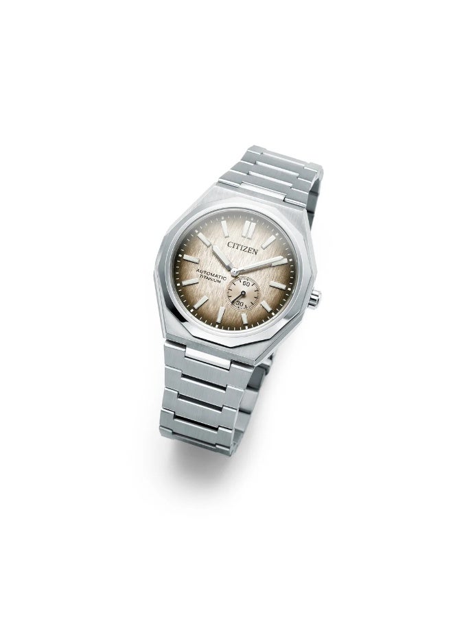 CITIZEN Zenshin 60 Automatic Men's Watch NK5020-58P, 40.5 mm Champagne Dial, Super Titanium Case & Bracelet, 100 m WR - Image 5