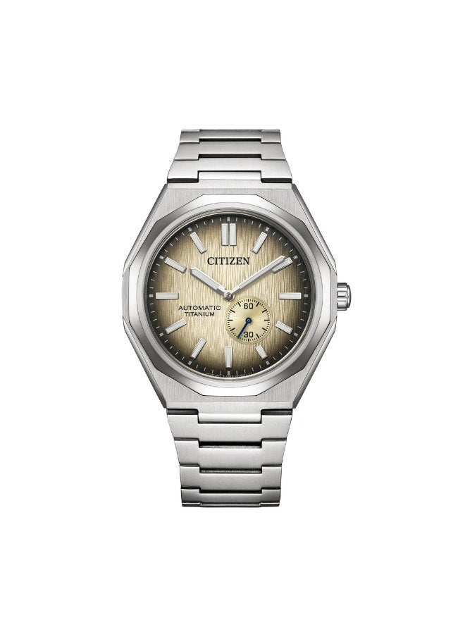 CITIZEN Zenshin 60 Automatic Men's Watch NK5020-58P, 40.5 mm Champagne Dial, Super Titanium Case & Bracelet, 100 m WR - Image 2