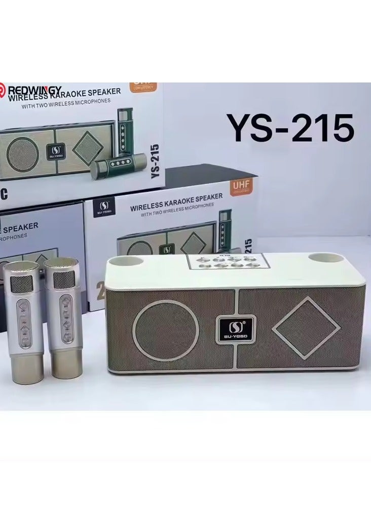 YS Karaoke Sound System Portable Karaoke Outdoor Rock Speakers Ys-215 White  - Image 1