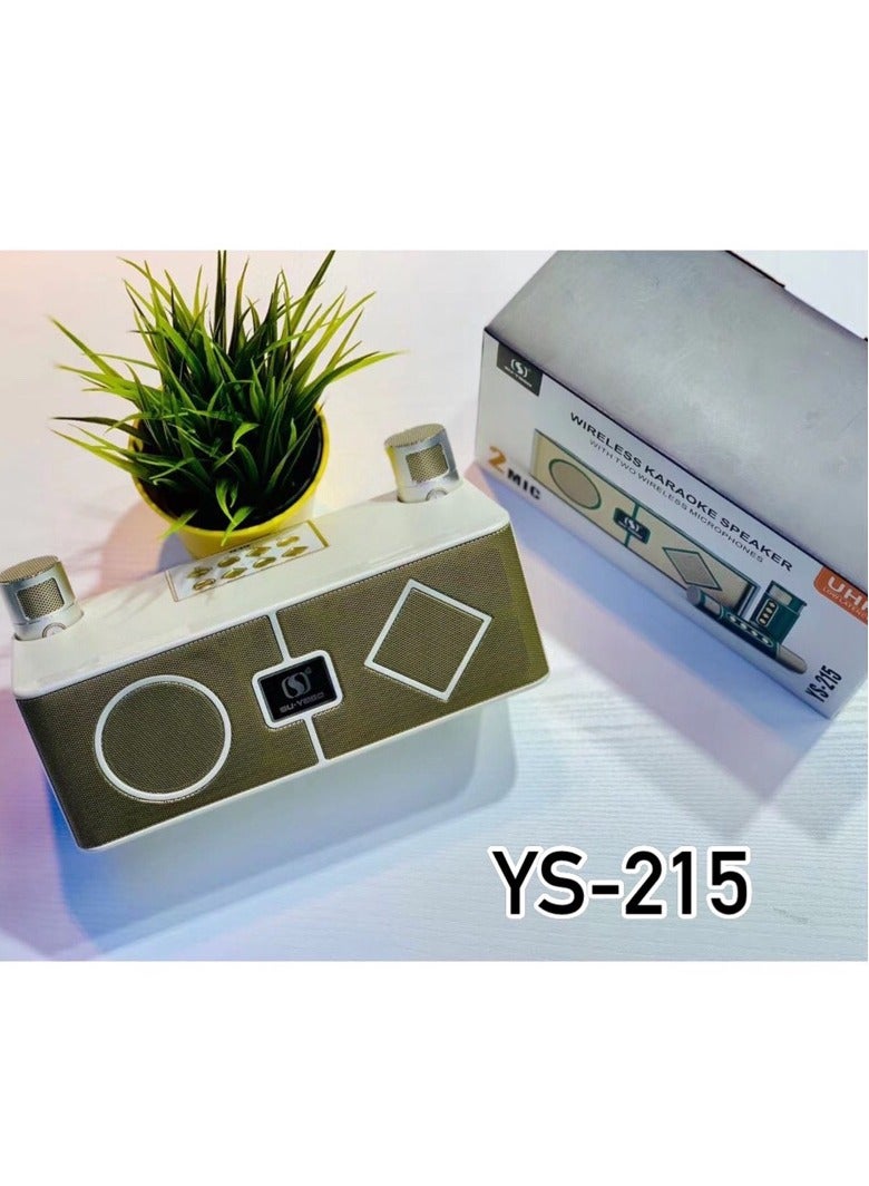 YS Karaoke Sound System Portable Karaoke Outdoor Rock Speakers Ys-215 White  - Image 2