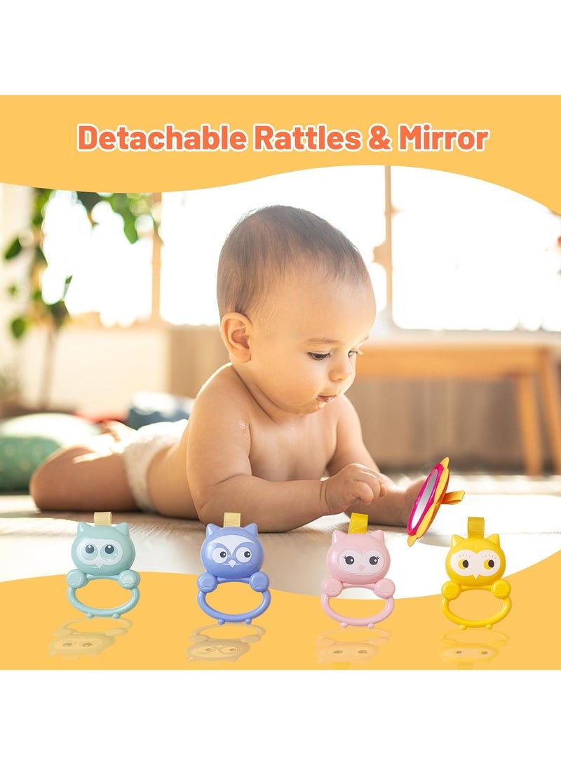 NNEWVANTE سجادة لعب للأطفال، عربة أطفال، مركز نشاط للأطفال مع موسيقى وضوء، سجادة وقت البطن، ألعاب دفع للأطفال، بيانو قابل للفصل ورجّاجات للأطفال الرضع الأولاد والبنات - Image 5