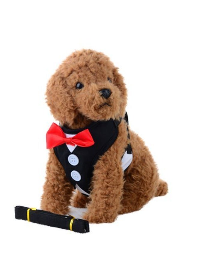 A.M Gentleman Suit Dog Harness Vest with Handle for Small Medium Dogs,Pug, Jack Russell,Terrier,Poodle,Puppy - Image 1