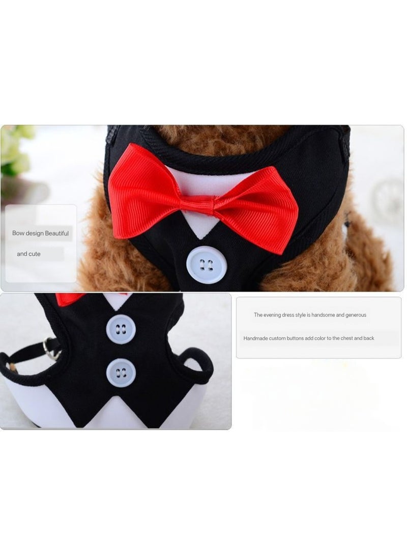 A.M Gentleman Suit Dog Harness Vest with Handle for Small Medium Dogs,Pug, Jack Russell,Terrier,Poodle,Puppy - Image 3