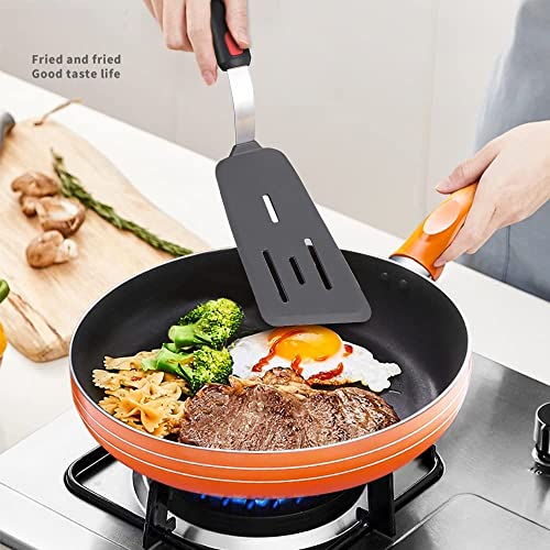 TASKHOUSE Silicone Slotted Turner Spatula for Non Stick Rubber Cookware Fish Turner Steel Heat Resistant (Pack of 1) - Image 2