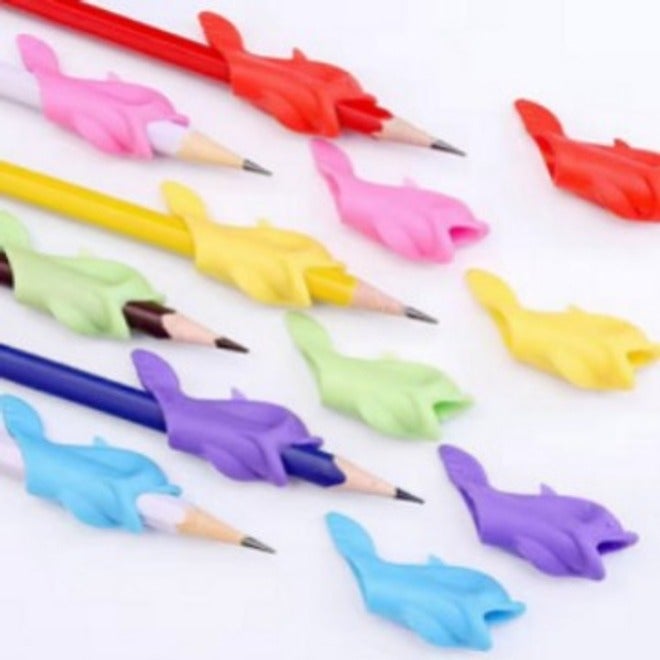 Kindergarten three-finger pencil grip soft writing correction device for students learning to write, pencil grip posture corrector