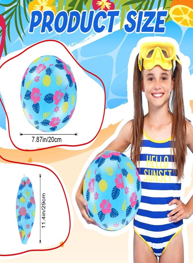 Arrowbash 12 Pack Hawaii Cartoon Themed Beach Ball Blue 7.87" Bulk for Summer Pool and Beach Game Gifts Birthday Party Supplies Decorations Favor - Image 3