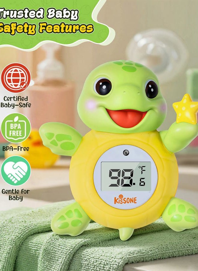 KISSONE Baby Bath Thermometer, Digital Water Temperature Monitor for Newborns & Toddlers, Accurate Temperature Readings, BPA-Free, °F/°C, Floating Turtle Toy with Bath Water Safety - Image 5