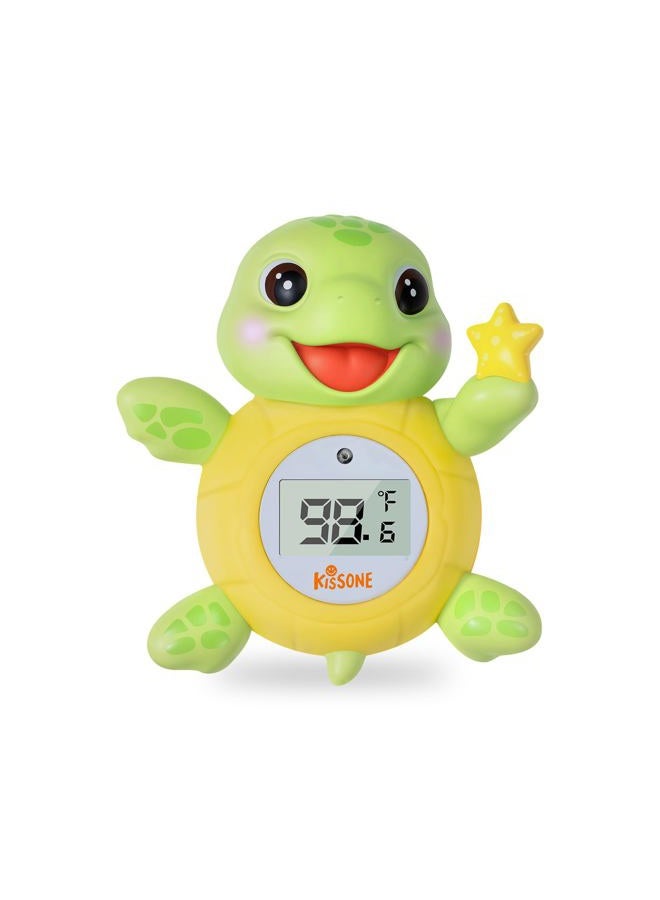 KISSONE Baby Bath Thermometer, Digital Water Temperature Monitor for Newborns & Toddlers, Accurate Temperature Readings, BPA-Free, °F/°C, Floating Turtle Toy with Bath Water Safety - Image 1