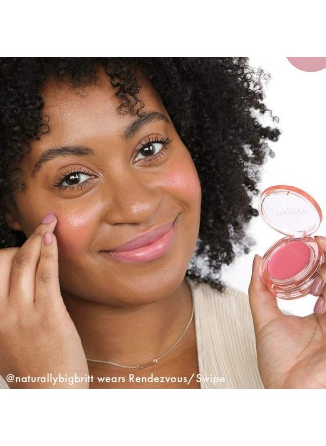 Wander Beauty Double Date Lip And Cheek Rendezvous/Swipe 4 In 1 Cream Blush & Lip Tint Blush Lip Moisturizer Lip Balm & Eye Gloss Multitasking Eye Cheek And Lip Makeup With Green Tea  - Image 5