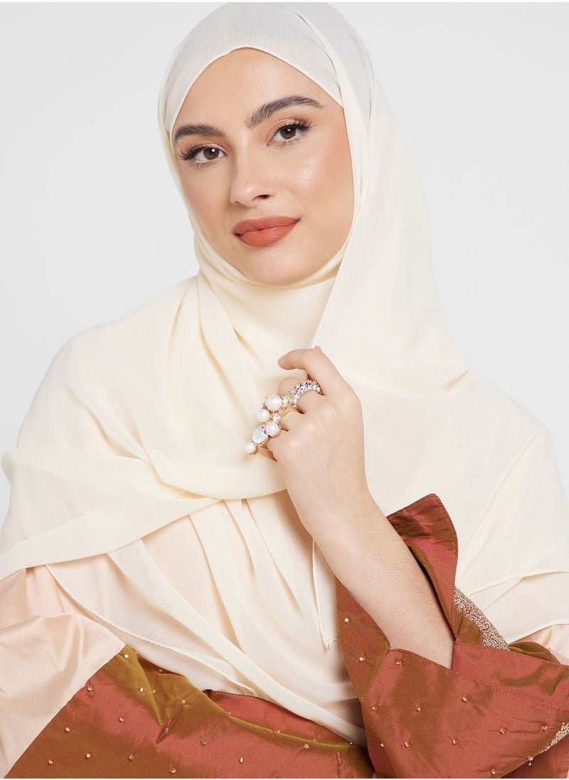 Khizana - Embellished Detail Abaya With Sheila - Image 1