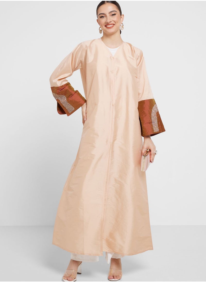Khizana - Embellished Detail Abaya With Sheila - Image 1