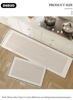 DUNISO 2 PCS  Kitchen Mats and Rugs Set , Non Slip Heavy Duty Standing Mat, Quick Dry Diatom Mud Floor Mat,  Extra Soft and Absorbent Floor Mats for  Kitchen, Bath, Office, Laundry(40*60cm+40*120cm)  - Image 4