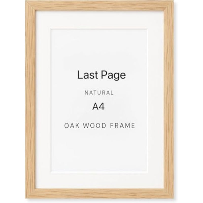 ® Oak Wood Picture Frams - Minimalist A4 Oak Wood Frames, 21 * 29.7cm Picture Frame Wood, Natural Solid Wooden Picture Frames for Wall Art Photo and Prints 1 Pack (A4) - Image 1