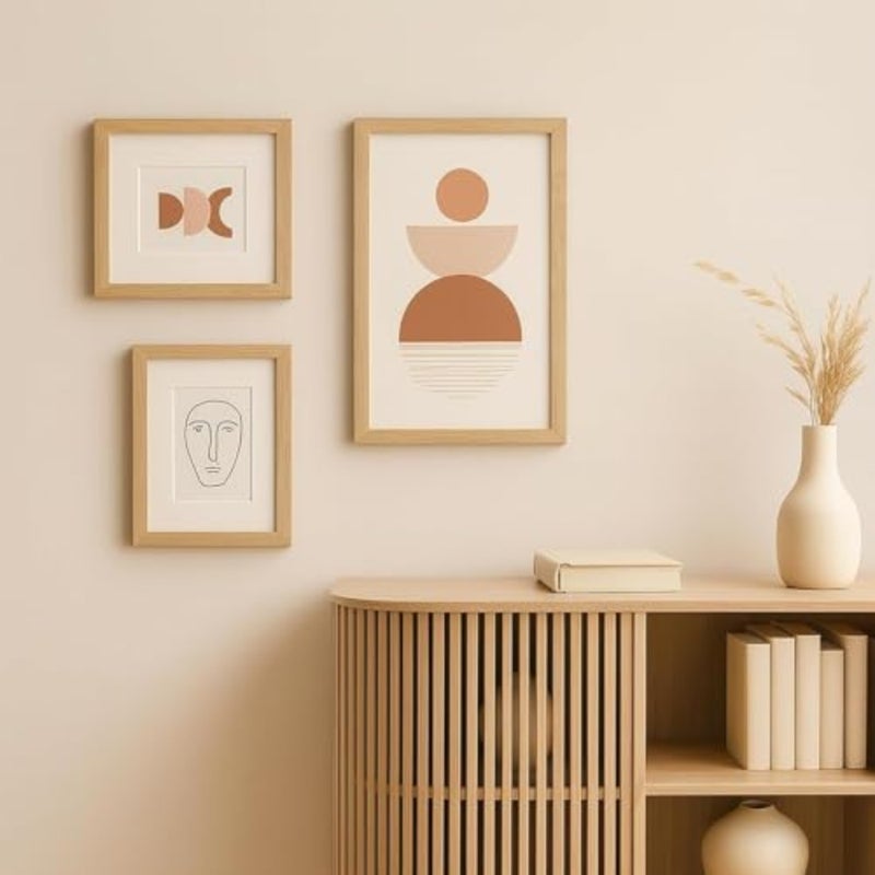 ® Oak Wood Picture Frams - Minimalist A4 Oak Wood Frames, 21 * 29.7cm Picture Frame Wood, Natural Solid Wooden Picture Frames for Wall Art Photo and Prints 1 Pack (A4) - Image 4