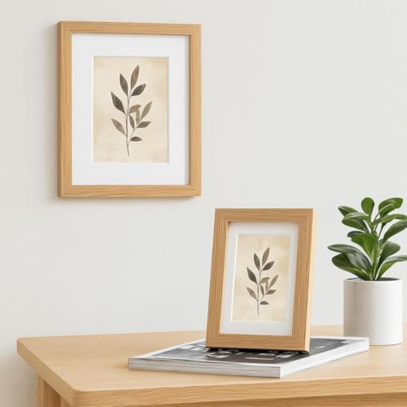® Oak Wood Picture Frams - Minimalist A4 Oak Wood Frames, 21 * 29.7cm Picture Frame Wood, Natural Solid Wooden Picture Frames for Wall Art Photo and Prints 1 Pack (A4) - Image 2