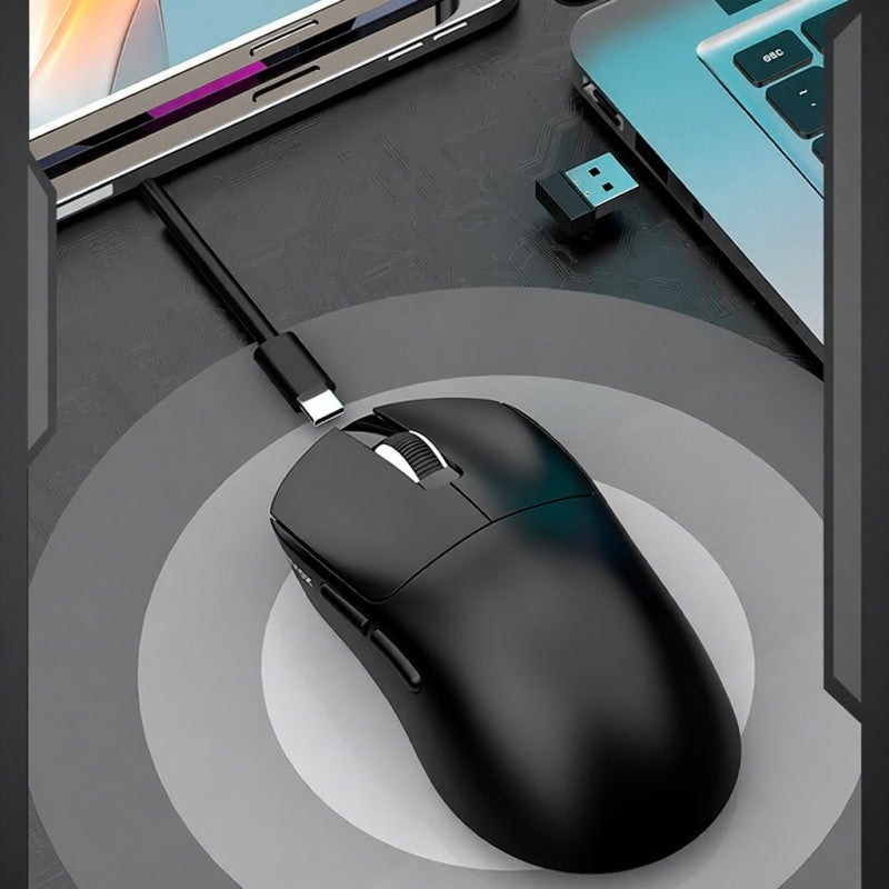 Wireless Gaming Mouse: White 59g Ultra-Lightweight - Triple-Mode Connectivity High-Accuracy Ergonomic Mouse for PC Laptop Windows MacOS Gaming Work - Image 5