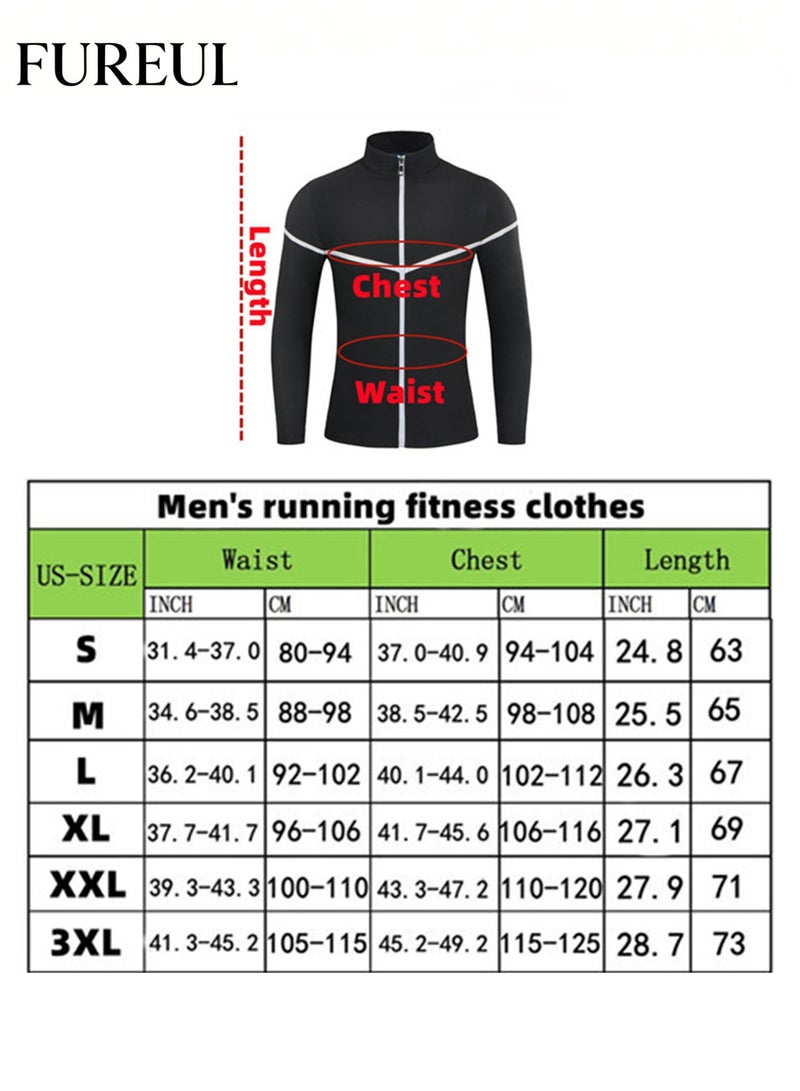 FUREUL Men's Sauna Suit 4-In-1 Waist-Cinching And Shaping Full-Body Sports Shapewear Outer Layer 96% Polyester + 4% Spandex Inner Lining 100% PU Nano-Silver Heat-Locking Coating Waterproof Windproof Airtight And Warm Fabric Highly Elastic And Lightweight Suitable For Home Fitness Everyday Fashion Wear Weight Loss Smoothing Excess Fat Exercise Hiking Running - Image 5