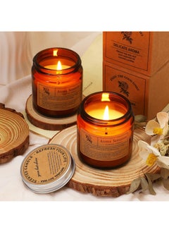 4 Pack Aromatherapy Candle Set Soy Wax Scented Candles Large Brown Jar Candle Long Burning Time Lasting Fragrance for Home Scented Aromatherapy Festival Gifts Set - pzsku/Z89E4652EC3B00A238197Z/45/_/1717753893/791d7717-d690-4968-8e89-ab96b359e772